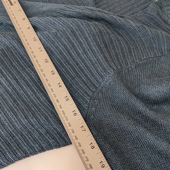 Eileen Fisher Blue Open Front Cardigan - Picture 6 of 9